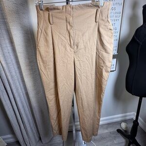 Zara Women’s Tan Pleated Chinos